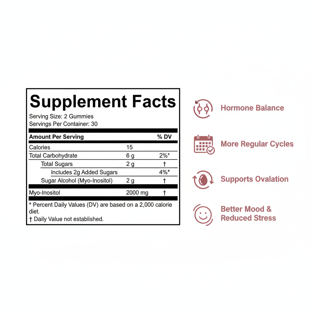 OvaFlow Myo-Inositol PCOS Gummies